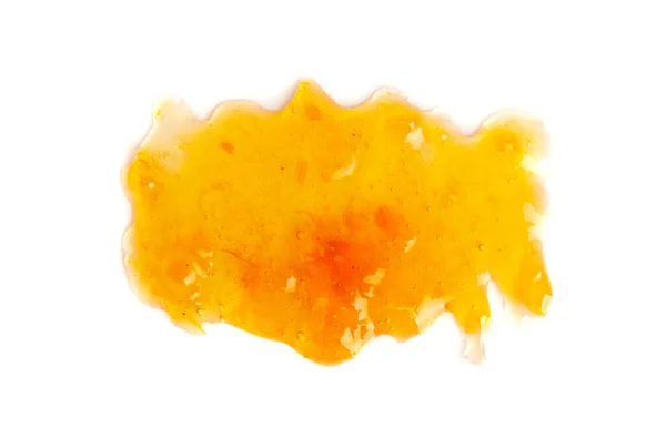 Apelsinsylt Splash Isolerad Aprikos Marmelad Smear Frukt Gelé Fruktig Bekännelse — Stockfoto