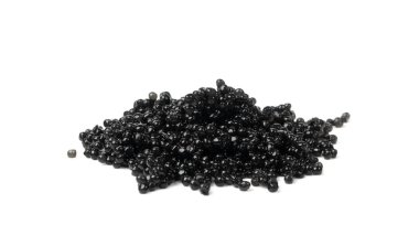 Kara Havyar, Sturgeon, Sevruga, Beluga Caviare, Lüks Deniz Ürünleri, Pahalı Gurme Yemekleri, Beyaz Arkaplanda Kara Havyar