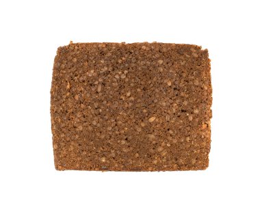 Kara Ekmek Dilimleri İzole, Mısır Gevreği Kahverengi Organik Ekmek Parçaları, Dilimlenmiş Siyah Ekmek Dilimleri, Beyaz Arkaplanda Çavdar Ekmeği