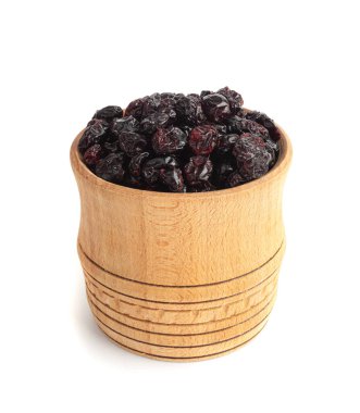 Kuru kızılcık yığını, kurutulmuş yaban mersini, Doğal Çilek, Sağlıklı Diyet, Organik Atıştırmalık, Beyaz Arkaplan Üst Görüş Alanında Kuru Kızılcık