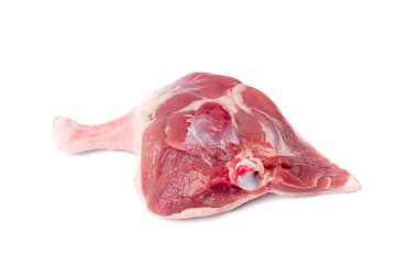 Tahta Tahtadaki Çiğ Ördek Bacakları, Pişmemiş Kümes Hayvanları Modeli, Tahta Arkaplanda Kopya Boşluğu Olan Taze Ördek Çeyreği