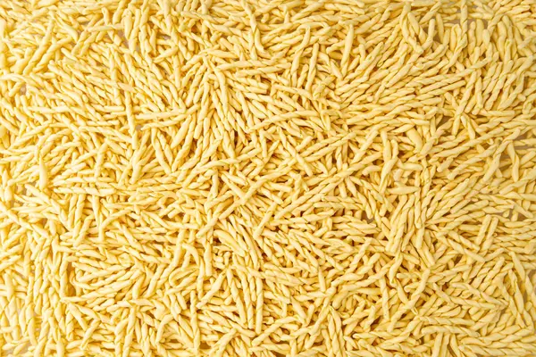 Raw Trofie Pasta Texture Background Dry Italian Macaroni Pattern Traditional — Stock Photo, Image