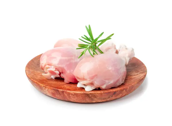 Raw Chicken Drumsticks Isolated Uncooked Poultry Legs Fresh Hen Meat Stock Photo