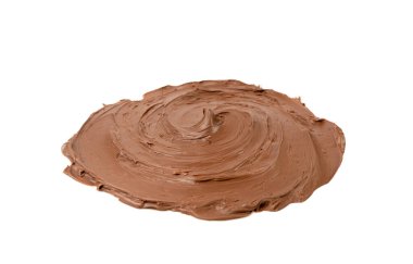 Erimiş çikolata desenli arka plan, çikolatalı sos deseni, kakao fındıklı krema, desenli çikolatalı maket, sıvı koyu macun, metin için kopyalama alanı olan kahverengi kremalı pankart.