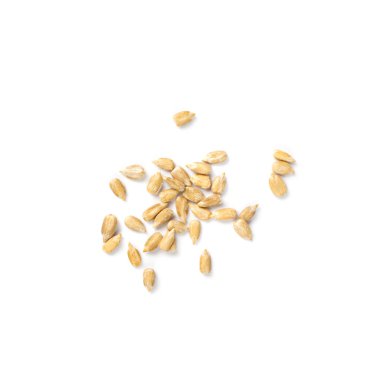 Peeled Sunflower Seeds Isolated, Raw Sunflower Kernels Group, Sun Flower Grains, Peeled Sunflower Seeds on White Background Top View