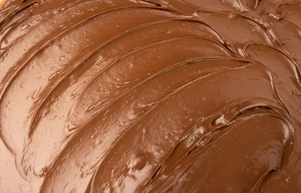 Fundo Textura Chocolate Derretido Padrão Molho Chocolate Creme Avelã Cacau — Fotografia de Stock