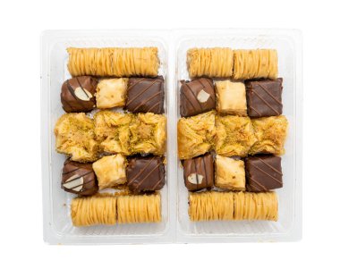 Baklava Ramazan Tatlısı Restoranda, Doğu Tatlı Pastaları, Türk Baklawa Seti, Geleneksel Doğu Çöl Karışımı, Baklava Kutusu