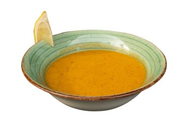 Kırmızı Mercimek Çorbası, Mercimek Sarı Krema, Shorba Ramazan Yemeği, Geleneksel Azerbaycan Mercimek Vejetaryen Tabağı, Restoran Kasesinde Portakal Mercimek Çorbası