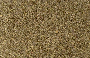 Kuru kekik dokusu, kurutulmuş mermer deseni, kekik yığını arka planı, ezilmiş kekik çeşnisi, kekik yaprakları afişi, biberiye otları ve baharatlar, metin için kopyalama alanı