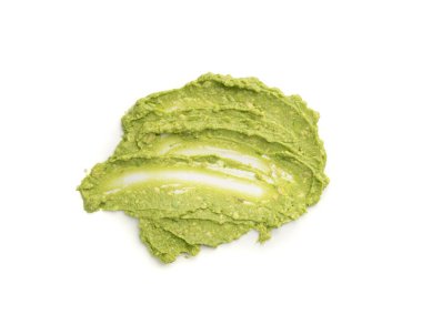 Avokado Smear İzole, Sharwil Püresi, Kahverengi Avokado Ezmesi, Taze Timsah Armut Kremi, Guacamole Ezmesi, Persea Americana Avokado Meyve Sosu Beyaz Arkaplanda