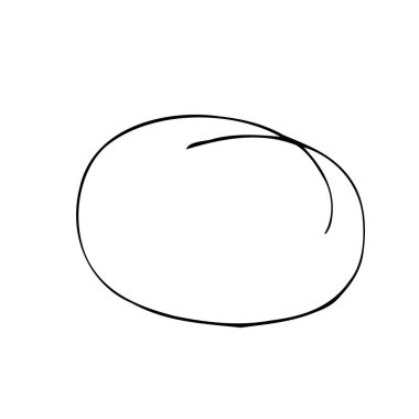 El çizimi çerçeve simgesi. Çizgi çizimi çizimi, yuvarlak çerçeve tasarım ögesi izole, elle çizilmiş mürekkep vektörü taklidi