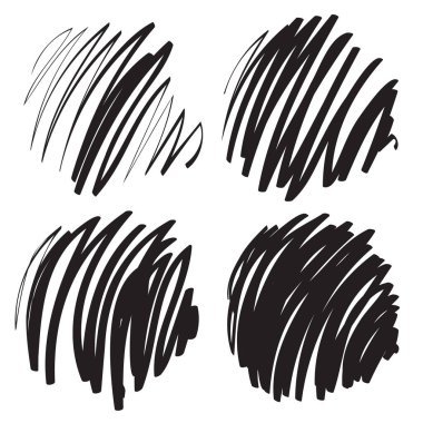 El çizimi mürekkep çizgisi daireleri, karalama çemberi, dairesel karalama karalamaları, yuvarlak çerçeveler izole edilmiş kurşun kalem el yazısı taklidi beyaz üzerine metin için metin alanı