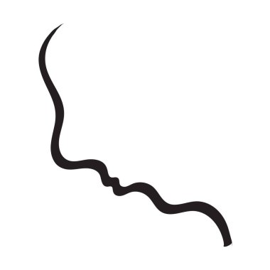 Soyut Çizim Profili Yüzü, Asgari Moda Duvar Tasarımı Sanatı, Modern Wall Picture Print, Devamlı Çizim Başlığı, Taslak Kız Baş Vektör Resimleri