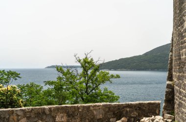 Herceg Novi, Karadağ, 20 Haziran 2024 Adriyatik kıyısındaki Herceg Novi kasabası, Karadağ görüşleri, yüksek mevsimde Balkan kıyı şeridi, Avrupa turizm editör imajı