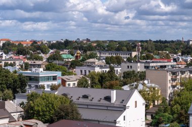 Kaunas, Litvanya, 27 Ağustos 2024 Kaunas Eski şehir, tarihi mimari, eski şehrin turizm merkezi, editoryal imaj