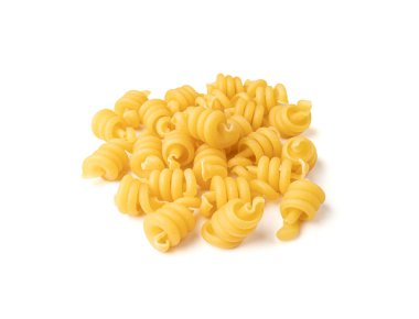 Çiğ Trottole Makarnası, Kuru Vesuvio Makarnası, İtalyan Funghetto, Çiğ Erişte, Campania Yemeği, Beyaz Arkaplanda Trottole Makarnası