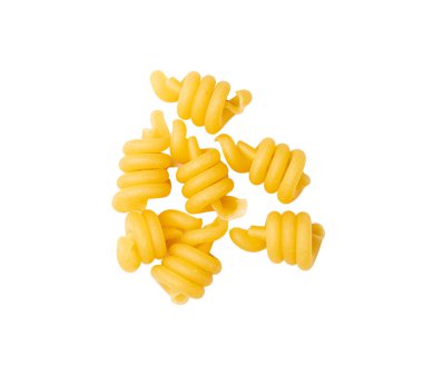 Çiğ Trottole Makarnası, Kuru Vesuvio Makarnası, İtalyan Funghetto, Çiğ Erişte, Campania Yemeği, Beyaz Arkaplanda Trottole Makarnası