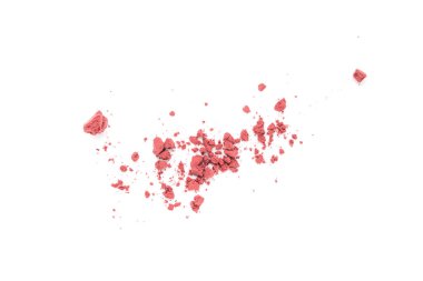 Acai tozu yığını izole, menekşe süper yiyecek tozu, pembe meyve unu özü tepeciği, kuru Euterpe oleracea palmiye üzümü tozu beyaz arka plan görüntüsüne yoğunlaşır.