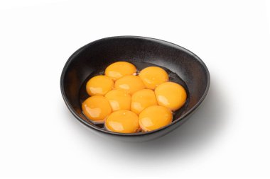 Kasede yumurta sarısı, 10 taze tavuk yumurtası sarısı Beyazlardan yemek tarifi için ayrılmış, Kara Kasede 10 organik yumurta sarısı