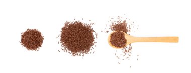 Candy Sprinkle Pile, Donut Çikolata Serpiştirme, Tatlı Kahverengi Hagelslag Süsleme, Çikolata Vermicelli Beyaz Arkaplan Üst Görünümü