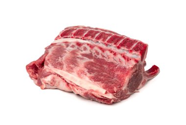 Çiğ kuzu pirzola, pirzola, fileto, sığır filetosu sığır filetosu, fileto fileto kesilmiş koyun fileto beyaz arka planda.