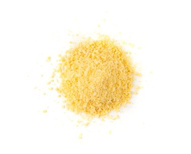 Ekmek kırıntıları izole, dağınık ekmek kırıntıları, nugget için ezilmiş rusk ekmek kırıntıları, beyaz arka plan manzaralı panko