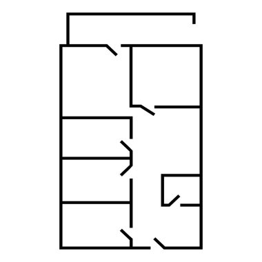 Bu ev logosu vektör çizimi.