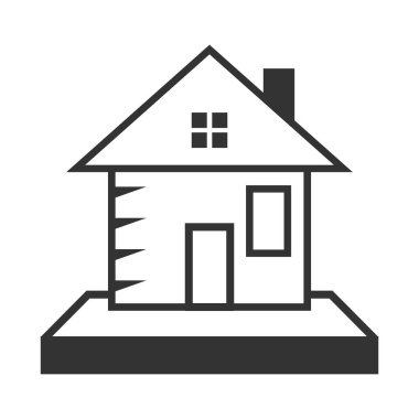 Bu ev logosu vektör çizimi.