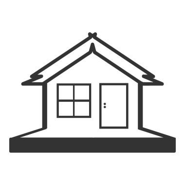 Bu ev logosu vektör çizimi.