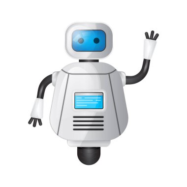 Robot yardımcı, vektör illüstrasyonu