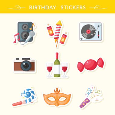 Kutlama düz tasarım vektör illüstrasyonu