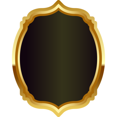 boş altın rozet kalkanı