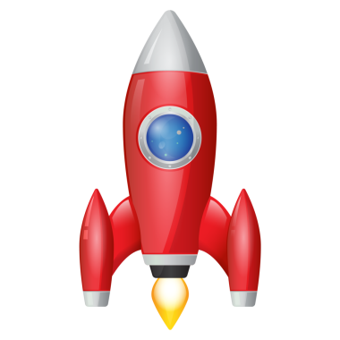 kırmızı roket fırlatma illüstrasyonu