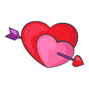 Kalp ve ok illüstrasyon