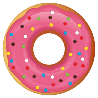 Pembe Donut Çizim Çizimi