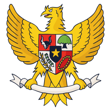 Endonezya devletinin sembolü olan Garuda Pancasila 'nın çizimi