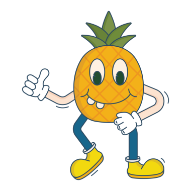 ananas şekilli çizgi film karakteri
