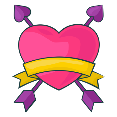 Kalp ve ok illüstrasyon