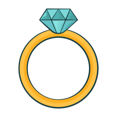 Elmas alyans çizimi