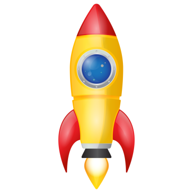 gerçekçi roket illüstrasyonu, başlatılıyor