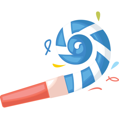 Doğum günü partisi ıslık illüstrasyonu