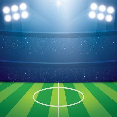 Futbol sahası poster illüstrasyonu