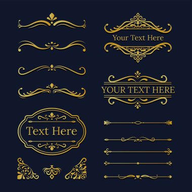 altın barok, davetiye tasarımı için klasik süs