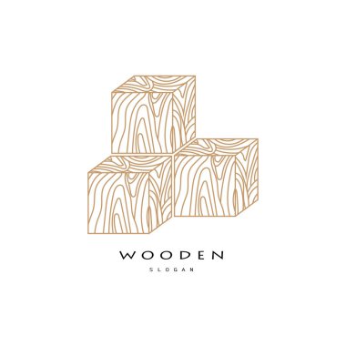 Ahşap logo tasarımı, inşaat için, ahşap işçileri, ahşap işleme şirketleri için.