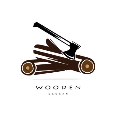 Ahşap logo tasarımı, inşaat için, ahşap işçileri, ahşap işleme şirketleri için.