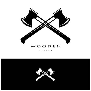 Ahşap logo tasarımı, inşaat için, ahşap işçileri, ahşap işleme şirketleri için.