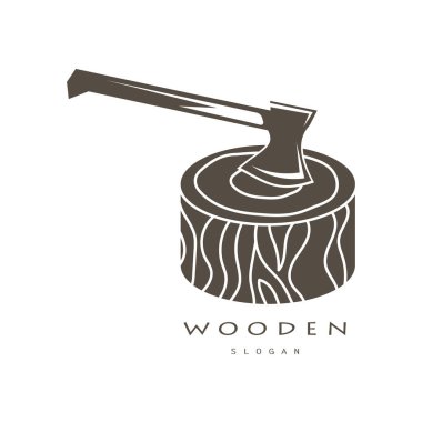 Ahşap logo tasarımı, inşaat için, ahşap işçileri, ahşap işleme şirketleri için.
