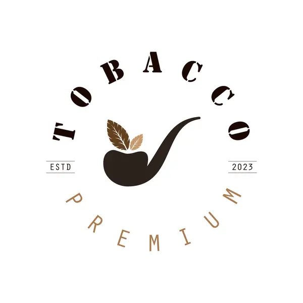Tütün tarımı, tütün deposu, puro işi, vektör işi için tütün logosu tasarımı.