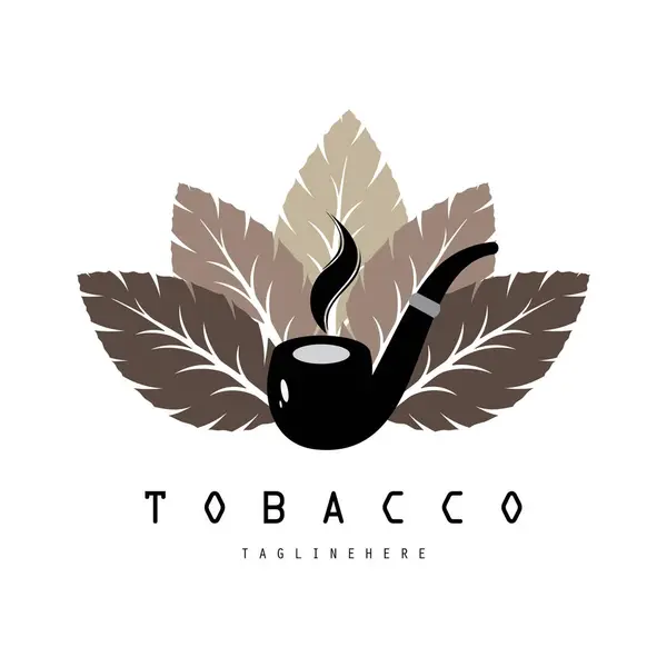 Tütün tarımı, tütün deposu, puro işi, vektör işi için tütün logosu tasarımı.
