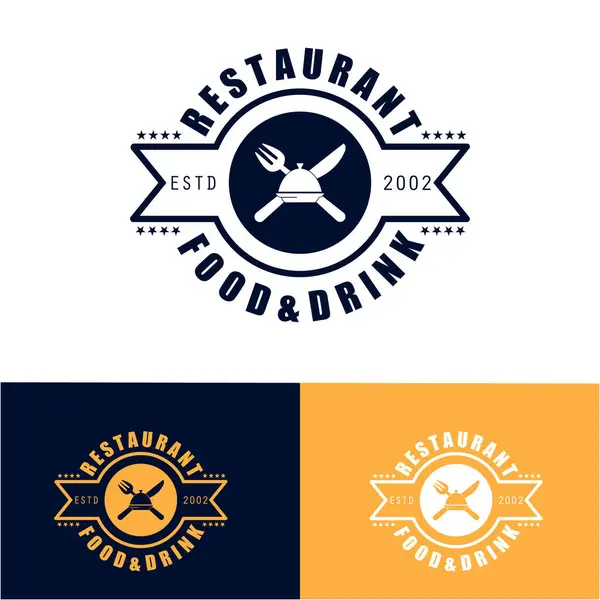 restoran, şef, mutfak, yemek logosu ve vektörler